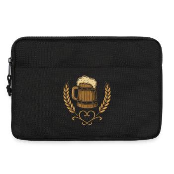 Chope à bière traditionnelle - fête folklorique et brasserie en plein air - Sacoche pour ordinateur portable 13 pouces - noir - Devant