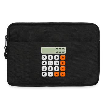 Calculatrice minimaliste avec motif numérique - Sacoche pour ordinateur portable 13 pouces - noir - Devant