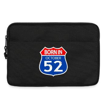 Geboren_im_Oktober_52 - Laptoptasche 13" - Schwarz - Vorne