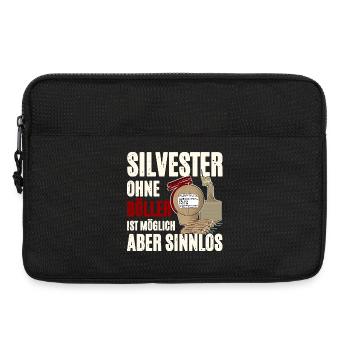 Silvester Nur Mit Feuerwerk - Laptoptasche 13" - Schwarz - Vorne