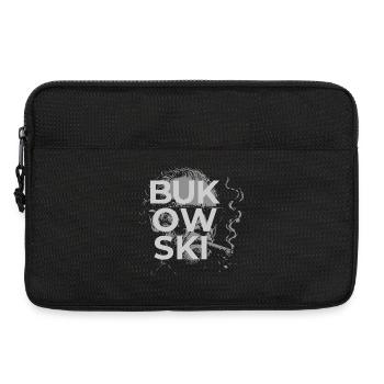 Charles Bukowski smoking a cigar portrait - Laptop bag 13" - black - Front