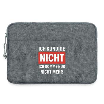 Anti-work: I don't come anymore - Laptop bag 13" - heather grey - Front