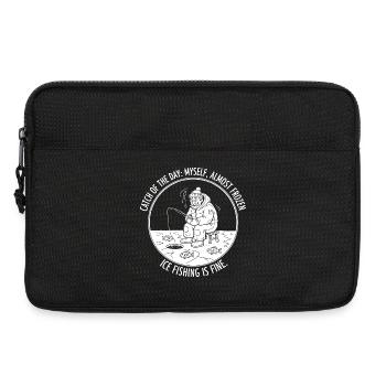 Eisfischen ist super - Laptoptasche 13" - Schwarz - Vorne