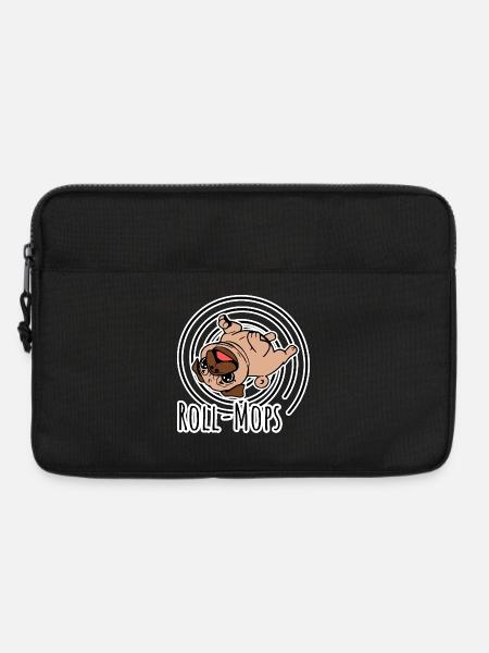 Rollender Mops - Ein Roll-Mops - Laptoptasche 13" - Schwarz