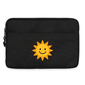 Lächelnde Sonne Illustration - Laptoptasche 13" - Schwarz - Vorne