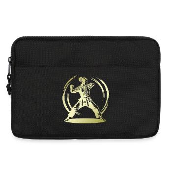 Karate Silhouette Fighter - Laptop bag 13" - black - Front
