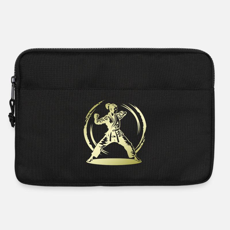 Karate Silhouette Fighter - Laptoptasche 13" - Schwarz