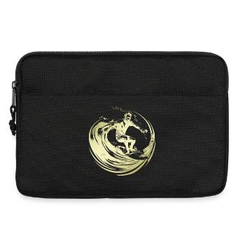 Surfer Silhouette Surfing - Laptop bag 13" - black - Front