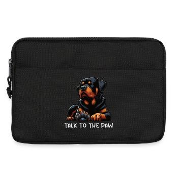 Parlez à la patte Rottweiler Propriétaire du rottweiler - Sacoche pour ordinateur portable 13 pouces - noir - Devant