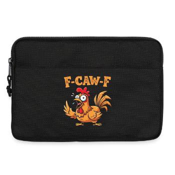 F-Caw-F Drôle Poulet FCAWF Humour Citation Coq Mème - Sacoche pour ordinateur portable 13 pouces - noir - Devant