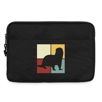 Loutre de mer dessin animé amoureux des animaux Vintage - Sacoche pour ordinateur portable 13 pouces - noir - Devant