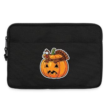 Pumpkin Heroes : Dinde effrontée à l’automne Halloween - Sacoche pour ordinateur portable 13 pouces - noir - Devant