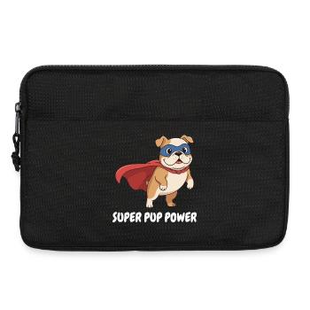 Cape de chien super-héros - Sacoche pour ordinateur portable 13 pouces - noir - Devant