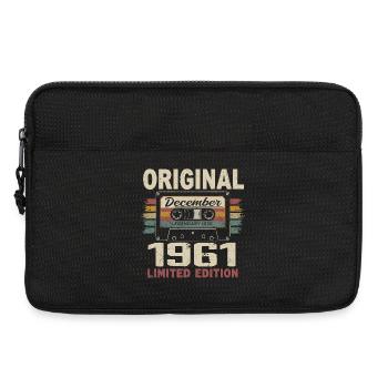 Cadeau D'anniversaire Décembre 1961 - Sacoche pour ordinateur portable 13 pouces - noir - Devant