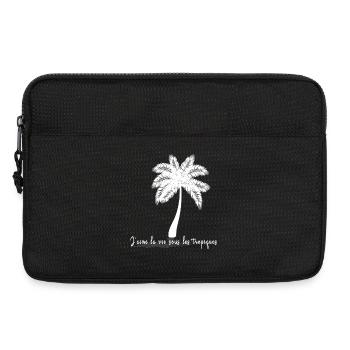 Palmier Silhouette Tropical - Sacoche pour ordinateur portable 13 pouces - noir - Devant