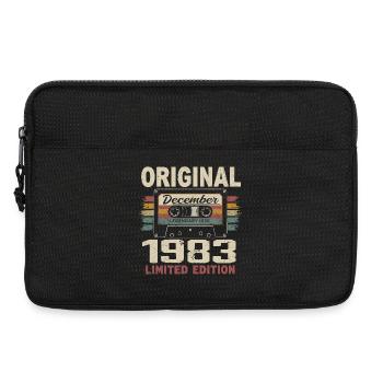 Dezember 1983 Geburtstagsgeschenk - Laptoptasche 13" - Schwarz - Vorne