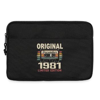Cadeau D'anniversaire Décembre 1981 - Sacoche pour ordinateur portable 13 pouces - noir - Devant
