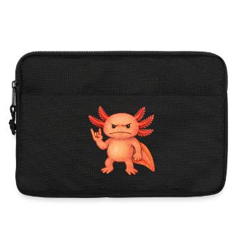Crimson Ember Axolotl  - Laptop bag 13" - black - Front