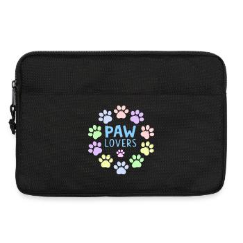 PAW LOVERS Blue Pastel Paws - Laptop bag 13" - black - Front
