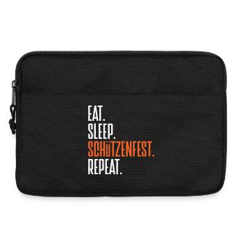 Eat Sleep Schützenfest Lustiger Schützenfest - Laptoptasche 13" - Schwarz - Vorne