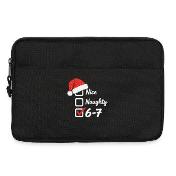 Nice Naughty 6 7 Lustiges Weihnachten - Laptoptasche 13" - Schwarz - Vorne