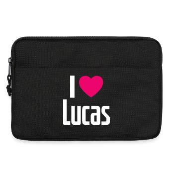 I Love Lucas Pinkes Herz Ich liebe Lucas - Laptoptasche 13" - Schwarz - Vorne