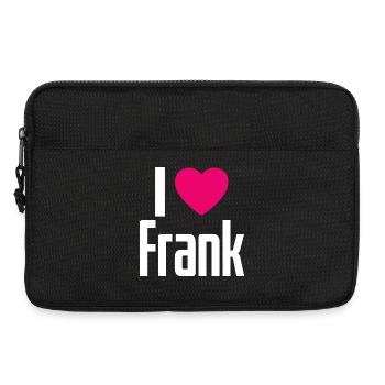 I Love Frank Pink Heart I Love Frank - Laptop bag 13" - black - Front