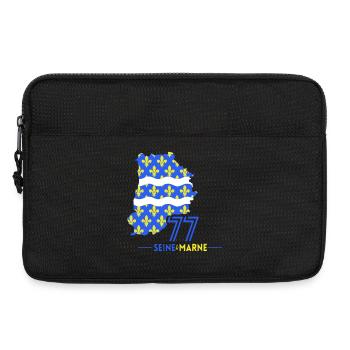 Seine et Marne 77 - Sacoche pour ordinateur portable 13 pouces - noir - Devant