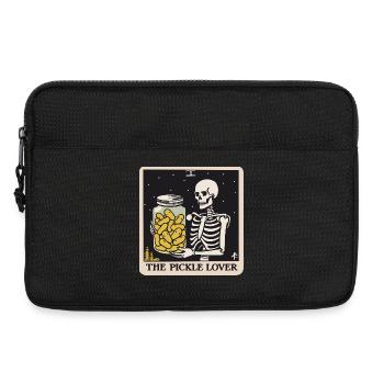 Die Gurkenliebhaber-Tarotkarte Lustige Gurke - Laptoptasche 13" - Schwarz - Vorne