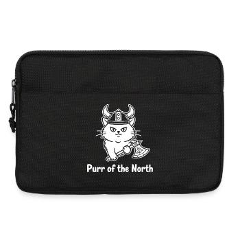 Viking Katze mit Axt - Laptoptasche 13" - Schwarz - Vorne