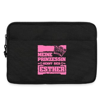 Esther als Maedchenname - Laptoptasche 13" - Schwarz - Vorne