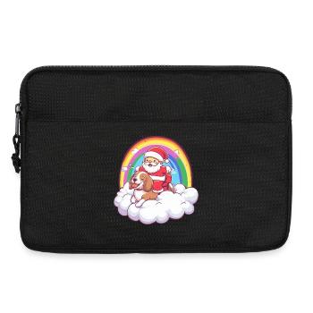 Beagle Hund Weihnachtsmann Weihnachten - Laptoptasche 13" - Schwarz - Vorne