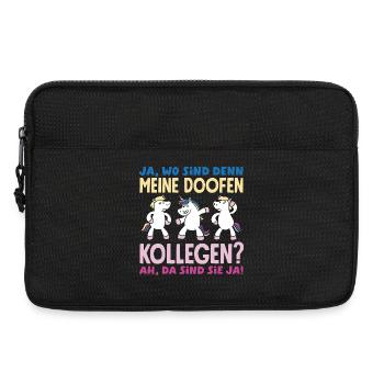Meine doofen Kollegen Da sind sie ja Büro Arbeit - Laptoptasche 13" - Schwarz - Vorne