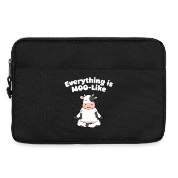 Zen Kuh Meditations Motiv - Laptoptasche 13" - Schwarz - Vorne