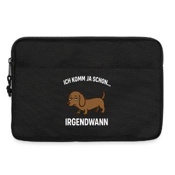 Dackel Spruch - Laptoptasche 13" - Schwarz - Vorne