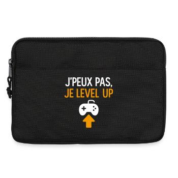 J’peux pas – je level up Geek Gamer Gaming - Sacoche pour ordinateur portable 13 pouces - noir - Devant