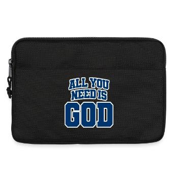 Tout ce dont tu as besoin, c’est de Dieu - Sacoche pour ordinateur portable 13 pouces - noir - Devant