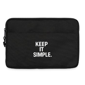 Keep It Simple Minimalist Statement - Laptop bag 13" - black - Front