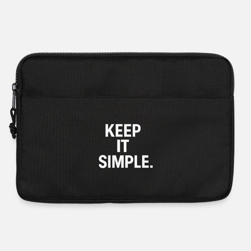 Keep It Simple Minimalist-Statement - Laptoptasche 13" - Schwarz