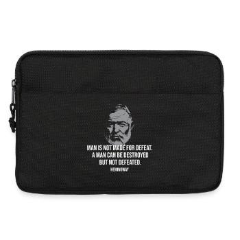Ernest Hemingways Zitat - Laptoptasche 13" - Schwarz - Vorne