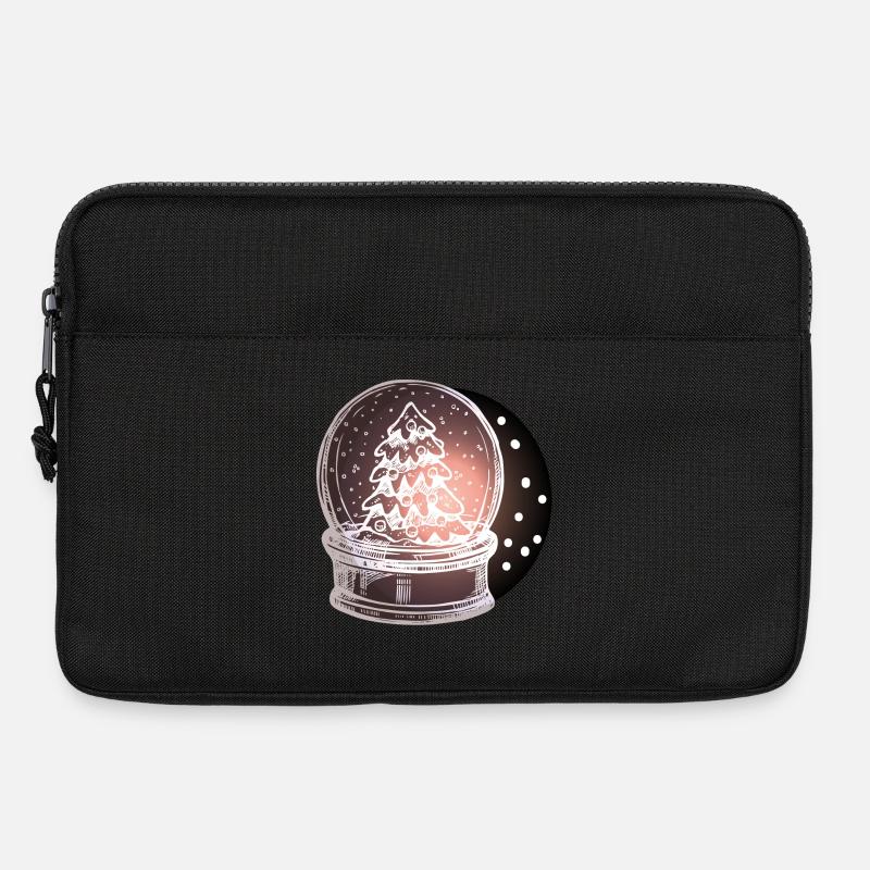 Schneekugel Weihnachtsbaum  - Laptoptasche 13" - Schwarz