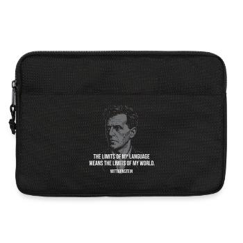 Wittgenstein-Zitat: Language Limits Design - Laptoptasche 13" - Schwarz - Vorne