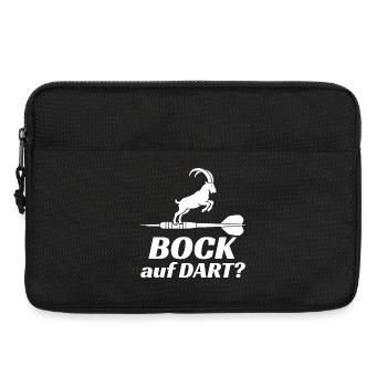 Fancy darts? – Minimalist sports design - Laptop bag 13" - black - Front