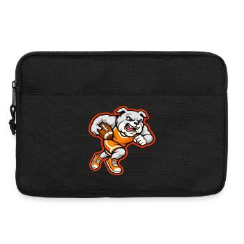Bulldog Football Running Power Maskottchen - Laptoptasche 13" - Schwarz - Vorne