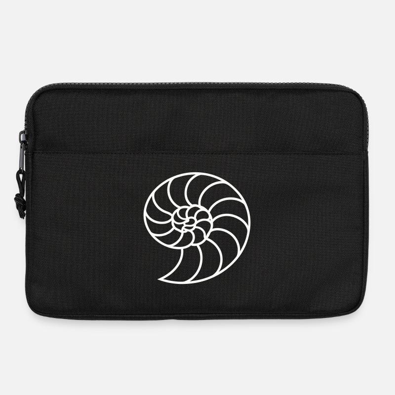 Weiße Nautilus-Spirale - Laptoptasche 13" - Schwarz