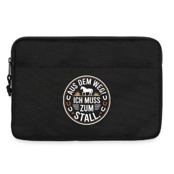 Riding out of the way to the stable horse girl horses - Laptop bag 13" - black - Front