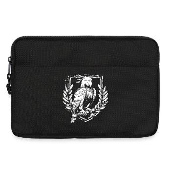 Kakadu Papagei im Wappen - Laptoptasche 13" - Schwarz - Vorne