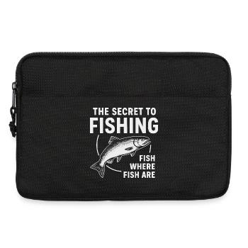 The Secret To Fishing Saying Angler Fishing Humor - Laptop bag 13" - black - Front