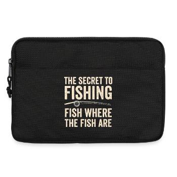 The Secret To Fishing Saying Angler Fishing Humor - Laptop bag 13" - black - Front