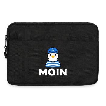 Moin Möwe im Sailor-Stil - Laptoptasche 13" - Schwarz - Vorne